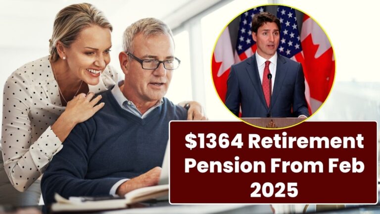 $1364 Retirement Pension From Feb 2025